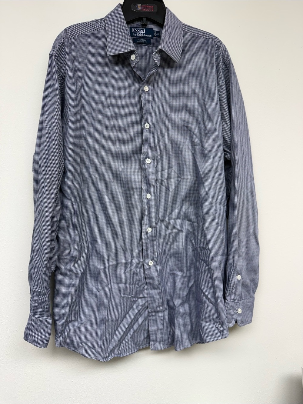 Ralph Lauren Blue Microcheck Dress Shirt - Picture 1 of 4